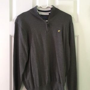 Men’s gray golf sweater quarter zip- small